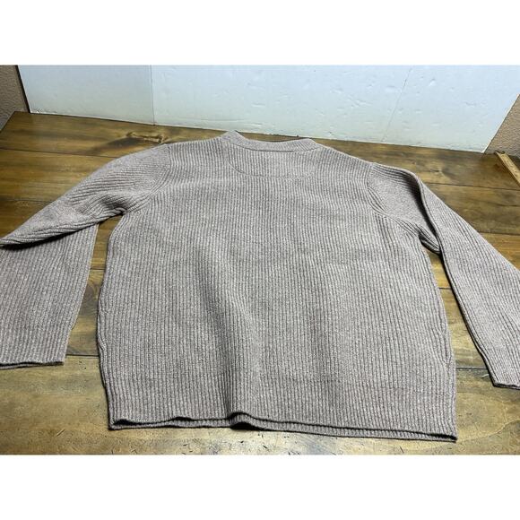 L.L. Bean Waterfowl Sweater Mens XL Merino Lambs Wool Ribbed Brown 237808 - Picture 11 of 11